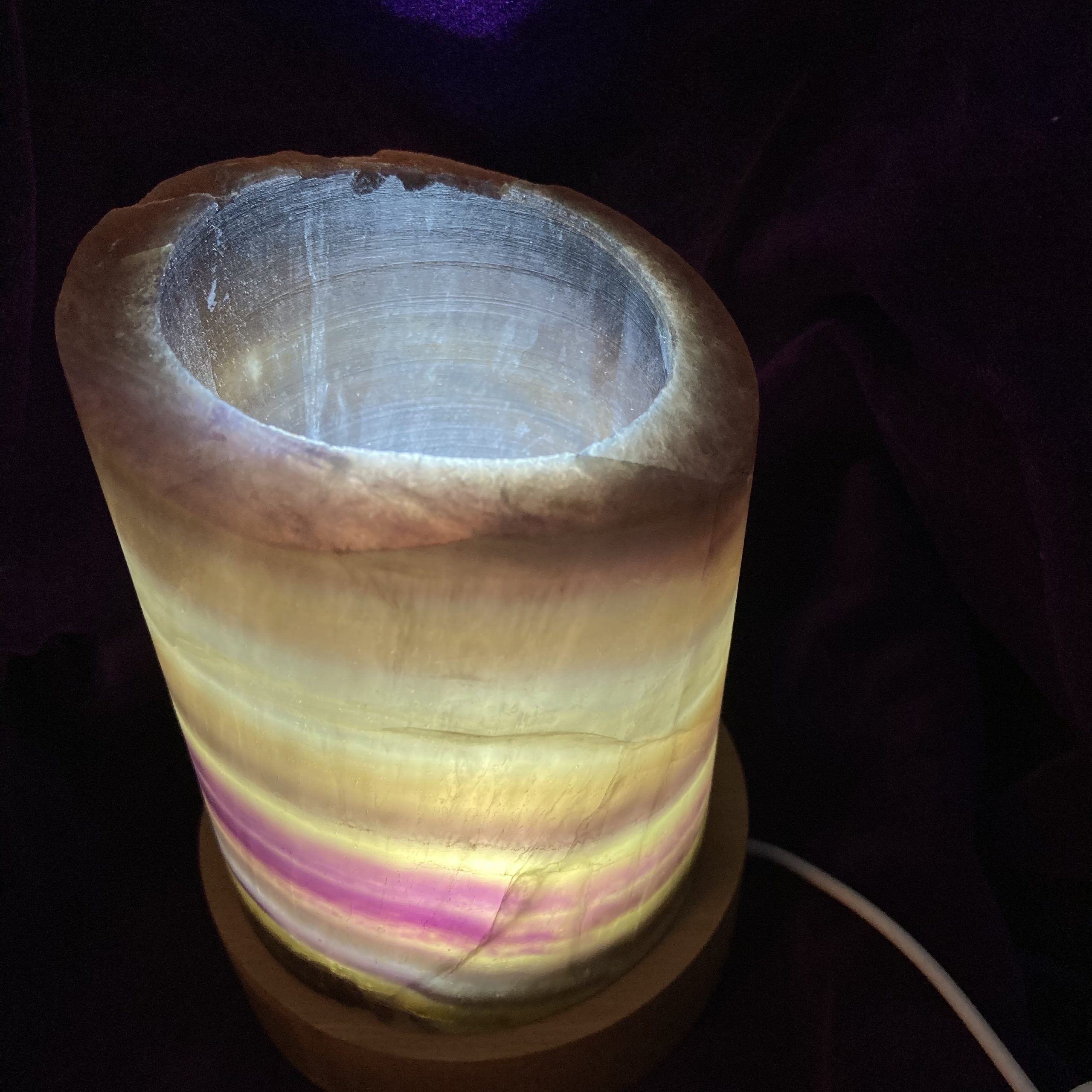 fluorite lamp top view