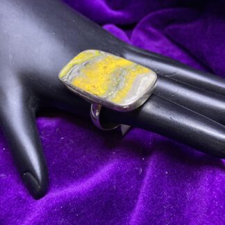925 Ring with Bumblebee Jasper.  Size 9