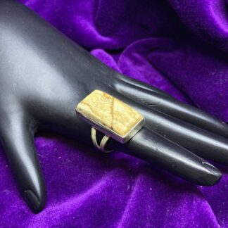 925 Ring with Picture Jasper.  Size 7