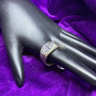 925 Double Triquatra Knot Ring.  Size 10
