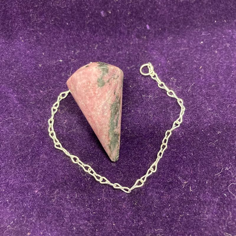 Rhodonite pendulum