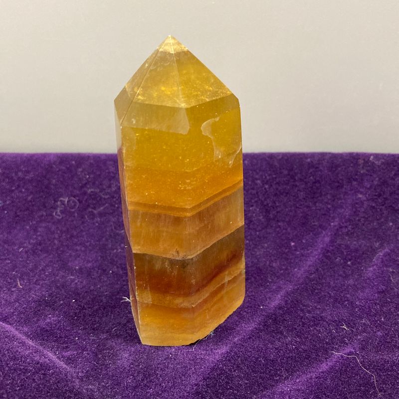 yellow fluorite point