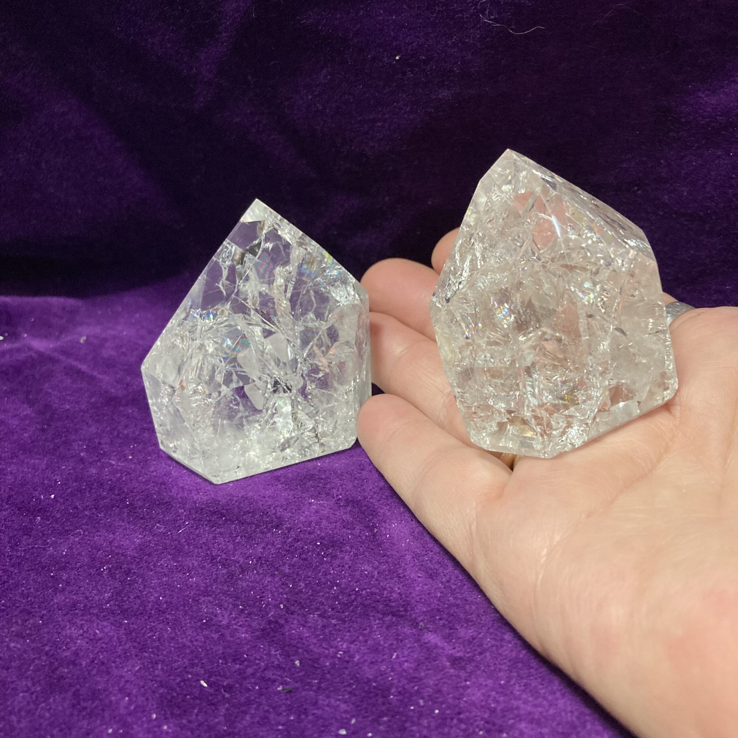 crackle quartz short